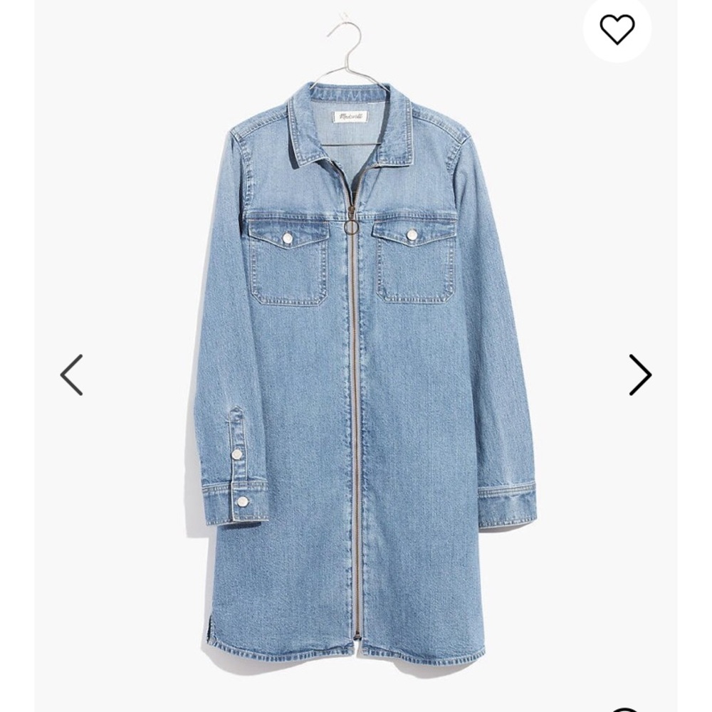 Madewell Denim Zip-Front Dress